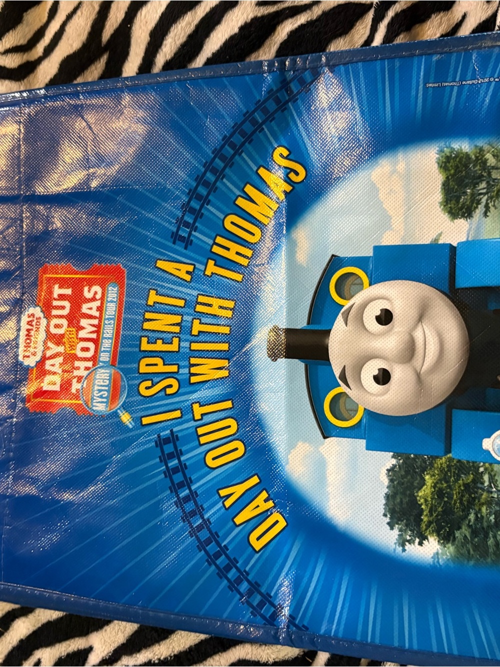 Thomas & Friends Blue Kids Tote Bag with Thomas Graphic